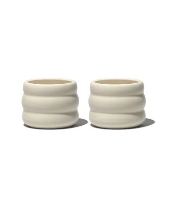 Keramik Becher im Wellen-Design | Akio