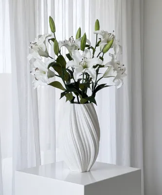 Lilien 6er Bouquet in Weiß | Bloom