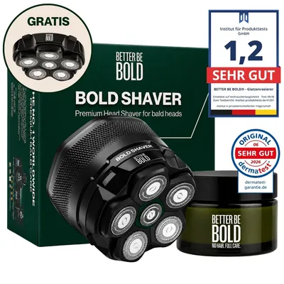 BOLD DAYS AKTION: Bold Shaver Glatzenrasierer inkl. Gratis Glatzencreme + Ersatzklinge