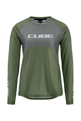 CUBE VERTEX WS Round Neck Jersey TM L/S – olive