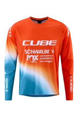 CUBE MTB Jersey X Factory Racing L/S – white´n´blue´n´red