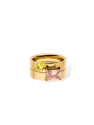 Bold Gem Ring Set
