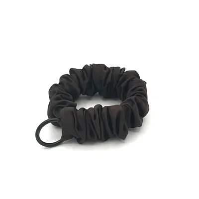 HandyScrunchie - Satin Chocolat Brown