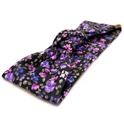 Haarband Knoten - Blumenkranz Lila Schwarz