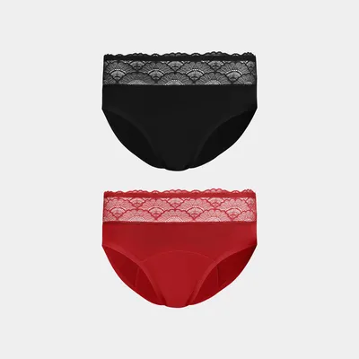 Ausfluss Slip Set: 2x CLEO (1x schwarz + 1x rot)