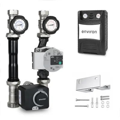 ProfiMix Heizkreispumpengruppe mit Drei-Wege-Mischer, Environ END05 Stellmotor und Wilo Para STG 25/8-75 Hocheffizienzpumpe