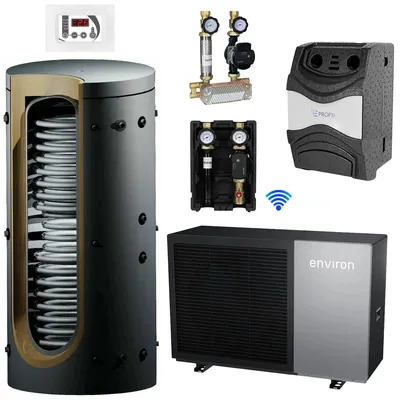 EcoHeat Wärmepumpe Set mit 550 Liter Hygienespeicher – 6 bis 24 kW