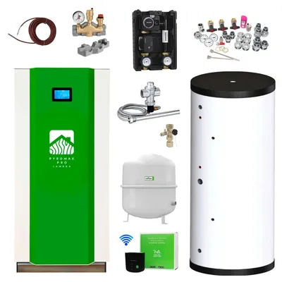 Robin Wood Pyromax Pro Lambda 22–49 kW – Holzvergaser-Komplettpaket A+