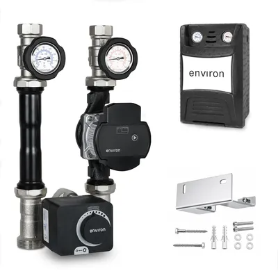 ProfiMix Heizkreispumpengruppe mit Drei-Wege-Mischer, Environ END05 Stellmotor und Environ EcoStar II 25/6 Hocheffizienzpumpe