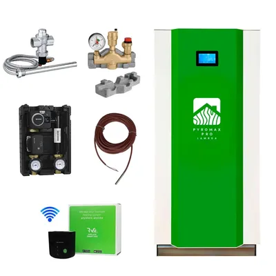 Robin Wood Pyromax Pro Lambda 22–49 kW – Holzvergaser-Anschlusspaket A+