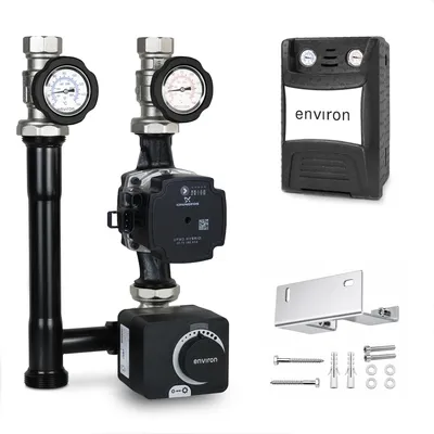 ProfiMix Heizkreispumpengruppe mit Drei-Wege-Mischer, Environ END05 Stellmotor und Grundfos UPM3 Hybrid 25/7 Hocheffizienzpumpe