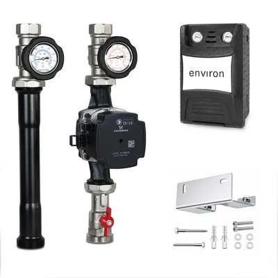 ProfiMix Heizkreispumpengruppe direkt mit Kugelhahn und Grundfos UPM3 Hybrid 25/7 Hocheffizienzpumpe