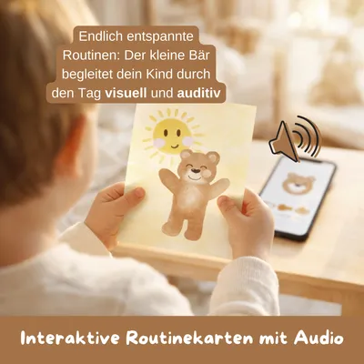 Interaktives Routinekartenset "Der kleine Bär" - inkl. Audio Begleitung