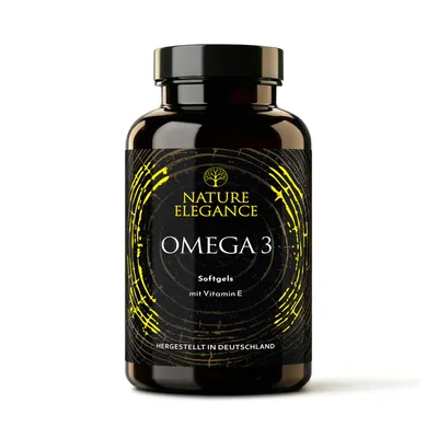 Nature Elegance - Omega 3 - Hoher Anteil an Vitamin E, DHA & EPA (2er Pack)