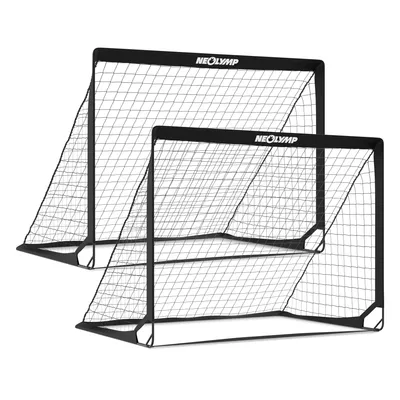 Fußballtore 2er Set in schwarz - mit Fiberglass - B-Ware