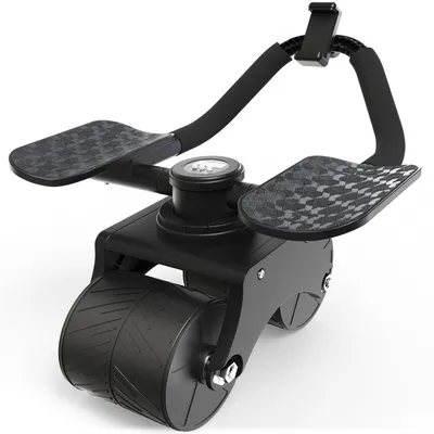 Bauchroller mit Unterarm-Auflage (schwarz) - Patentiert, 180° drehbar