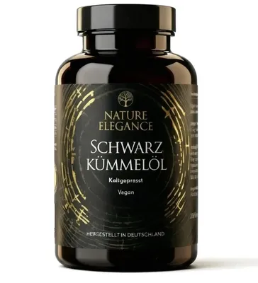 Nature Elegance - Schwarzkümmelöl 240 vegane Kapseln - Original Nigella Sativa (2er Pack)