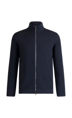 Super komfortable Zippjacke aus Merinowolle mit funktionalem Stretchanteil, regular fit