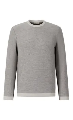 Leichter Doubleface-Pullover: außen Merino-, innen Baumwolle, relxed fit
