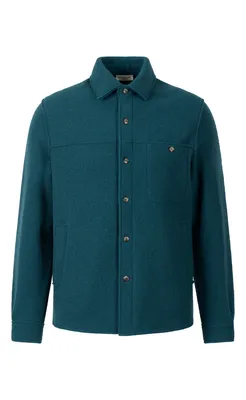 Outdoor-Overshirt aus reinem Merino-Wollwalk, relaxed fit
