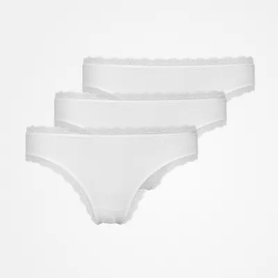 Tangas mit Spitze | Weiß