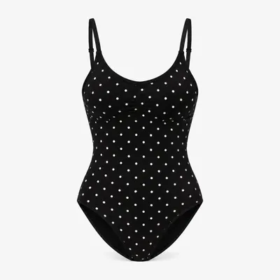 Shaping Body Slip Seamless | Schwarz mit weißen Punkten