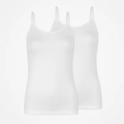 Damen Spaghetti Tops | Weiß