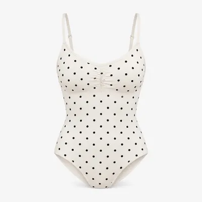 Shaping Body Slip Seamless | Cremeweiß mit schwarzen Punkten