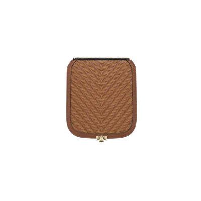 Wechselklappe - Mini Cognac Weave - cognac