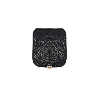 Wechselklappe - Mini Black Sparkle - schwarz
